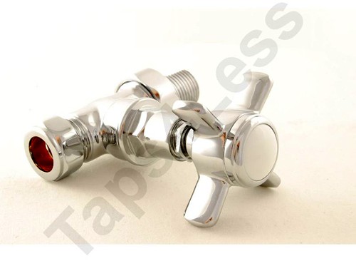 Additional image for Westminster Straight Radiator Valves (Chrome).