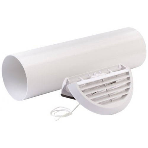 Additional image for Easy Fit Extractor Fan Wall Kit With White Grill (100mm).