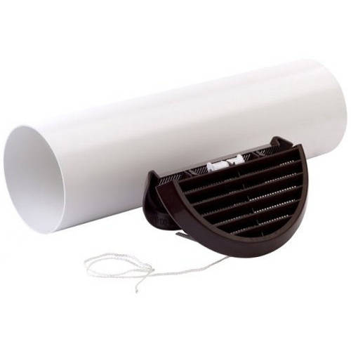 Additional image for Easy Fit Extractor Fan Wall Kit With Brown Grill (100mm).