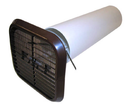 Additional image for Easy Fit Extractor Fan Wall Kit With Brown Grill (100mm).