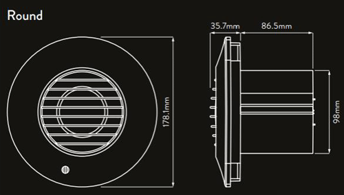 Additional image for Standard Extractor Fan With Kit (100mm).