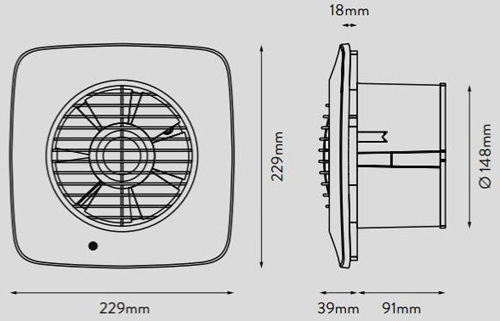 Additional image for Extractor Fan With Timer (150mm).