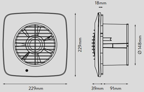 Additional image for Extractor Fan With Pullcord (150mm).