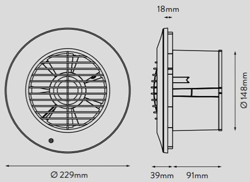 Additional image for Extractor Fan With Pullcord (150mm).