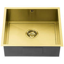 1810 Axix Uno SOS Undermount Kitchen Sink (450x400mm, Gold Brass).