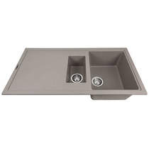 1810 Bladeduo 150i Inset 1.5 Bowl Kitchen Sink (1000x500, Concrete).