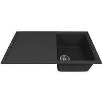 1810 Bladeuno 860i Inset 1.0 Bowl Kitchen Sink (860x500, Metallic Black).