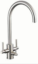 1810 Curvato Trio 3 In 1 Filtered Kitchen Tap (Brushed Steel).