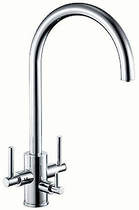 1810 curvato trio 3 in 1 filtered kitchen tap (chrome).