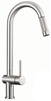 1810 Grande Single Lever Kitchen Tap (Brushed Steel).