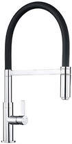 1810 Spirale Single Lever Rinser Kitchen Tap (Chrome & Black).