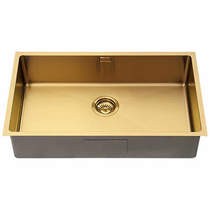 1810 Zen15 PVD 700U Undermount Kitchen Sink (700x400mm, Gold Brass).