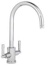 Abode Atlas Twin Lever Kitchen Tap With Swivel Spout (Chrome).