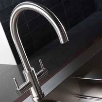 Abode Novar Monobloc Kitchen Tap With Swivel Spout (Stainless Steel).