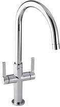 Abode linear style kitchen tap with swivel spout (chrome).