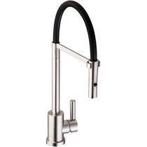 Abode Atlas Professional Kitchen Tap With Lever Handle (Brushed Nickel).
