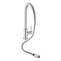 Abode Althia Pull Out Kitchen Tap (Brushed Nickel).