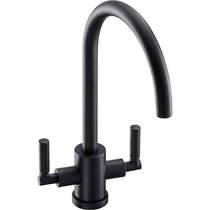 Abode Atlas Kitchen Tap With Dual Levers (M Black).