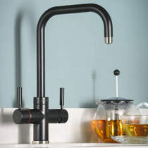 Abode Pronteau 3 In 1 Boiling Water Filtered Kitchen Tap (Matt Black).