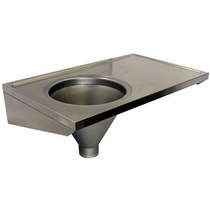 Acorn Thorn Hospital Sluice Sink With Plain Top (LH, Stainless Steel).