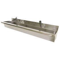 Acorn Thorn Compact Wall Mounted Wash Trough 1500mm (Stainless Steel).