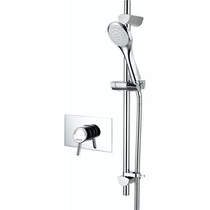 Bristan acute concealed thermostatic shower valve with slide rail kit (chrome).