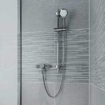Bristan Acute Exposed Thermostatic Shower Valve With Slide Rail Kit (Chrome).