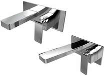 Bristan Alp Wall Mounted Basin & Bath Filler Tap Pack (Chrome).