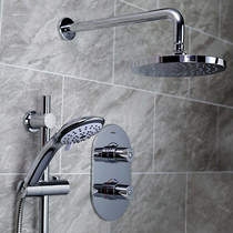 Bristan Artisan Shower Pack With Arm, Round Head & Slide Rail Kit (Chrome).