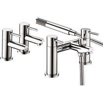 Bristan Blitz Basin Taps & Bath Shower Mixer Tap Pack (Chrome).