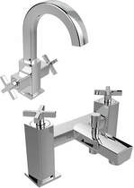 Bristan Casino Basin & Bath Shower Mixer Taps Pack (Chrome).