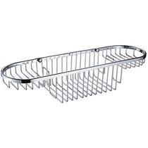 Bristan Accessories Large Wall Fixed Wire Basket (Chrome).