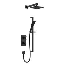 Bristan Cruzar Thermostatic Shower Pack With Slide Rail Kit (Matt Black).