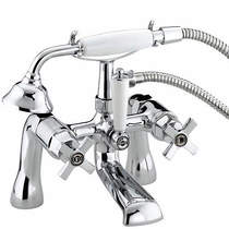 Bristan art deco bath shower mixer tap with ceramic valves (chrome).