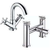 Bristan Decade Basin & Bath Filler Tap Pack (Chrome).