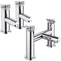 Bristan Decade Basin Taps & Bath Filler Pack (Chrome).