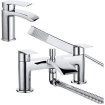 Bristan glide basin & bath shower mixer tap pack (chrome).