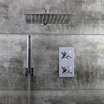 Bristan Glorious Shower Pack With Arm, Square Head & Handset (Chrome).