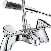 Bristan Jute Pillar Bath Shower Mixer Tap (Chrome).