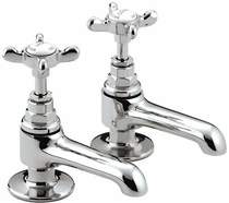 Bristan 1901 basin taps, chrome plated. n12ccd