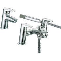 Bristan Orta Basin & Bath Shower Mixer Tap Pack (Chrome).