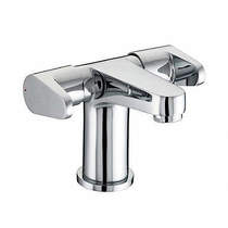 Bristan Quest Two Handle Basin Mixer Tap With Clicker Waste (Chrome).
