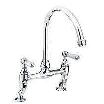 Bristan renaissance deck mounted kitchen mixer tap (chrome).