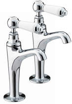 Bristan Renaissance High Neck Pillar Kitchen Taps (Chrome).