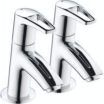 Bristan Smile Basin Taps (Pair, Chrome).