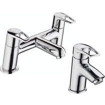 Bristan Smile Basin & Bath Filler Tap Pack (Chrome).