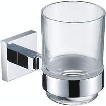 Bristan Accessories Square Tumbler & Holder (Chrome).