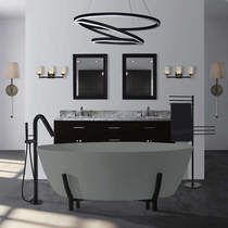 BC Designs Essex ColourKast Bath With Stand 1510mm (Industrial Grey).