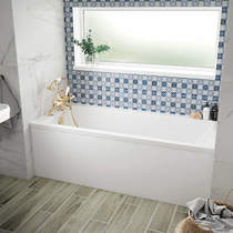 BC Designs Durham Single Ended Bath With Panel 1500x750mm (White).