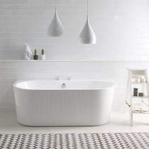 BC designs ancora back to wall bath 1640mm (gloss white).